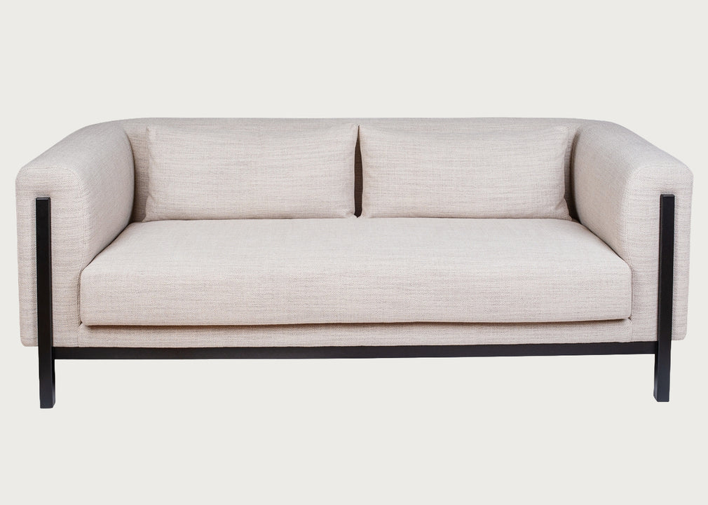Massimo 3 Seater Sofa Tundra Texture Stone / Black Ash
