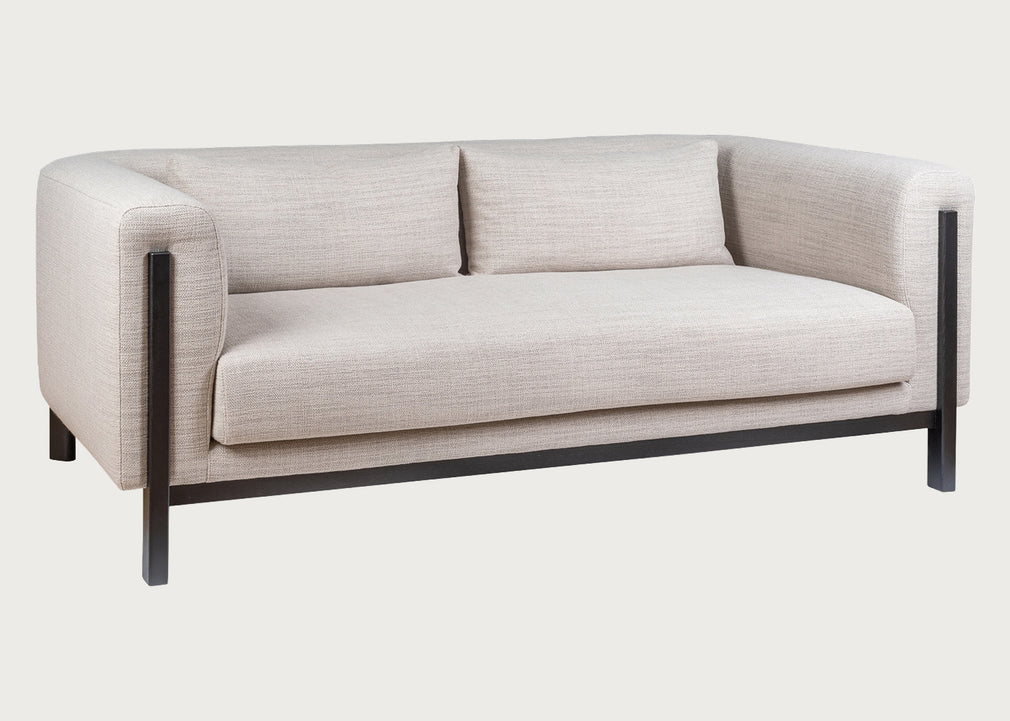 Massimo 3 Seater Sofa Tundra Texture Stone / Black Ash