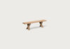 Bespoke Dining Bench Oslo Blonde Oiled Oak / 240cm / Natural Edge