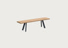 Bespoke Dining Bench Madrid Blonde Oiled Oak / 160cm / Straight