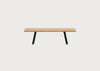 Bespoke Dining Bench Madrid Blonde Oiled Oak / 160cm / Straight