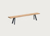 Bespoke Dining Bench Madrid Blonde Oiled Oak / 220cm / Natural Edge