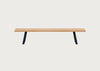 Bespoke Dining Bench Madrid Blonde Oiled Oak / 220cm / Natural Edge