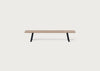 Bespoke Dining Bench Madrid Grey Oiled Oak / 220cm / Straight
