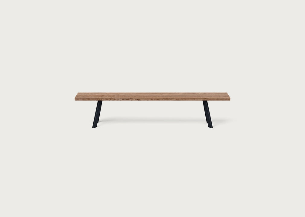 Bespoke Dining Bench Madrid Smoked Oiled Oak / 220cm / Straight