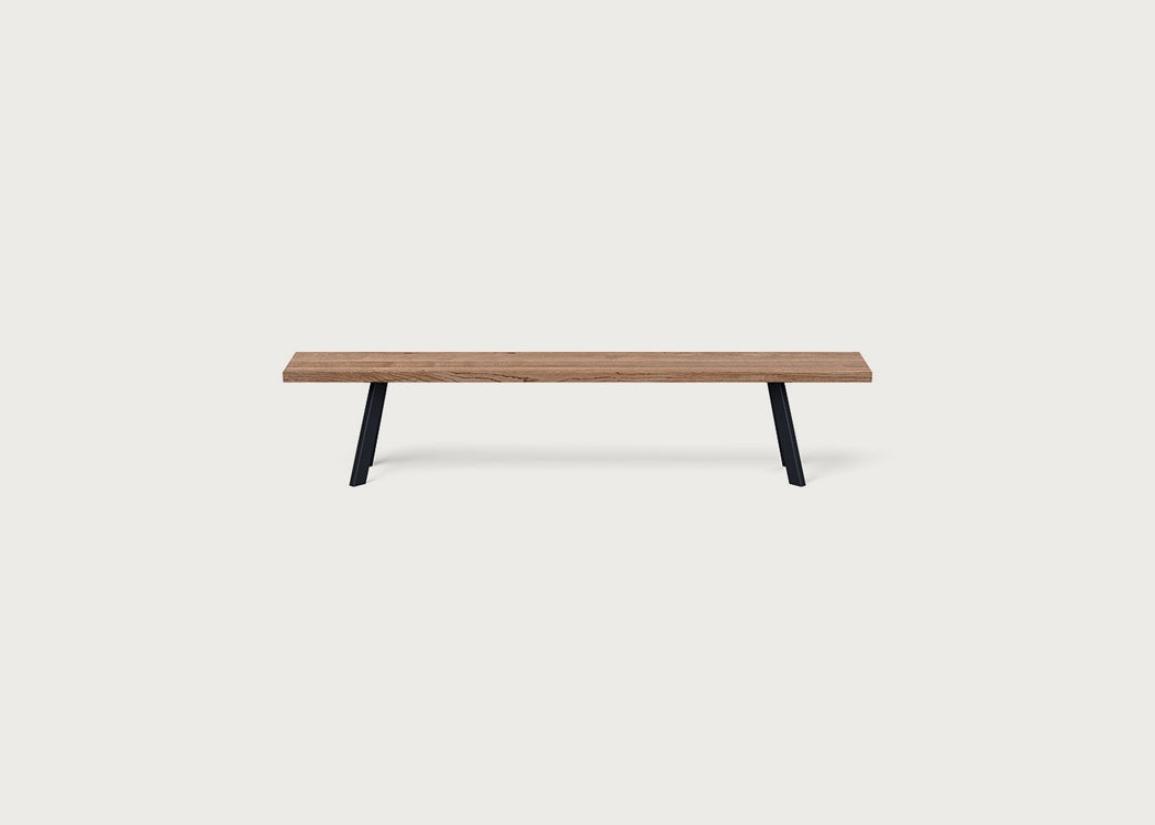 Bespoke Dining Bench Madrid Smoked Oiled Oak / 220cm / Straight