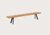 Bespoke Dining Bench Madrid Natural Oiled Oak / 240cm / Straight