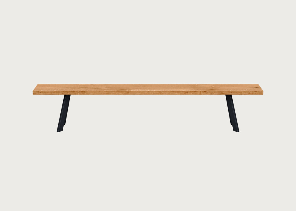 Bespoke Dining Bench Madrid Natural Oiled Oak / 240cm / Straight