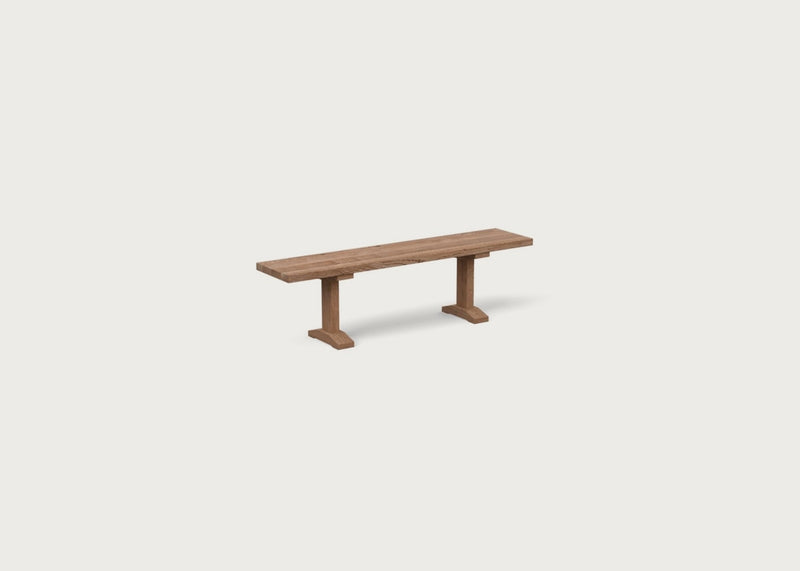 Bespoke Dining Bench Lisbon Smoked Oiled Oak / 160cm / Straight