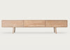 Fawn Lowboard 3 Drawers TV Unit White Oiled Oak