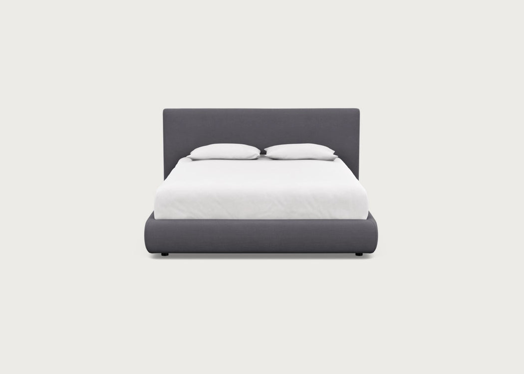 Alba Storage Bed King / Tundra Texture Pewter / No Storage