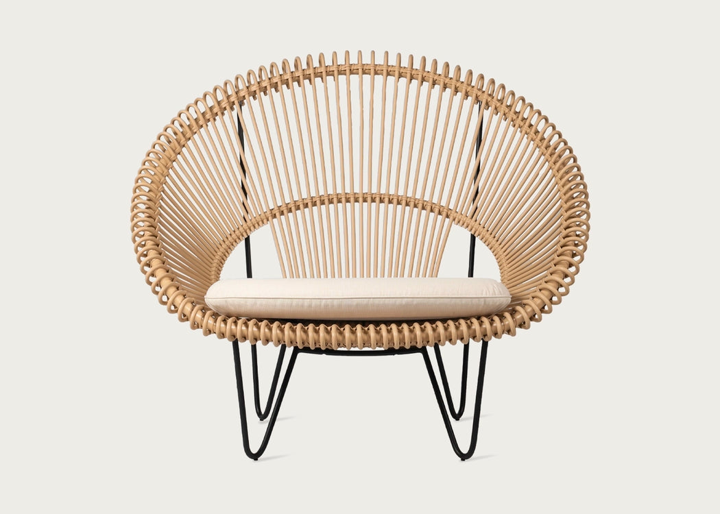 Roy Cocoon Chair Camel Wicker