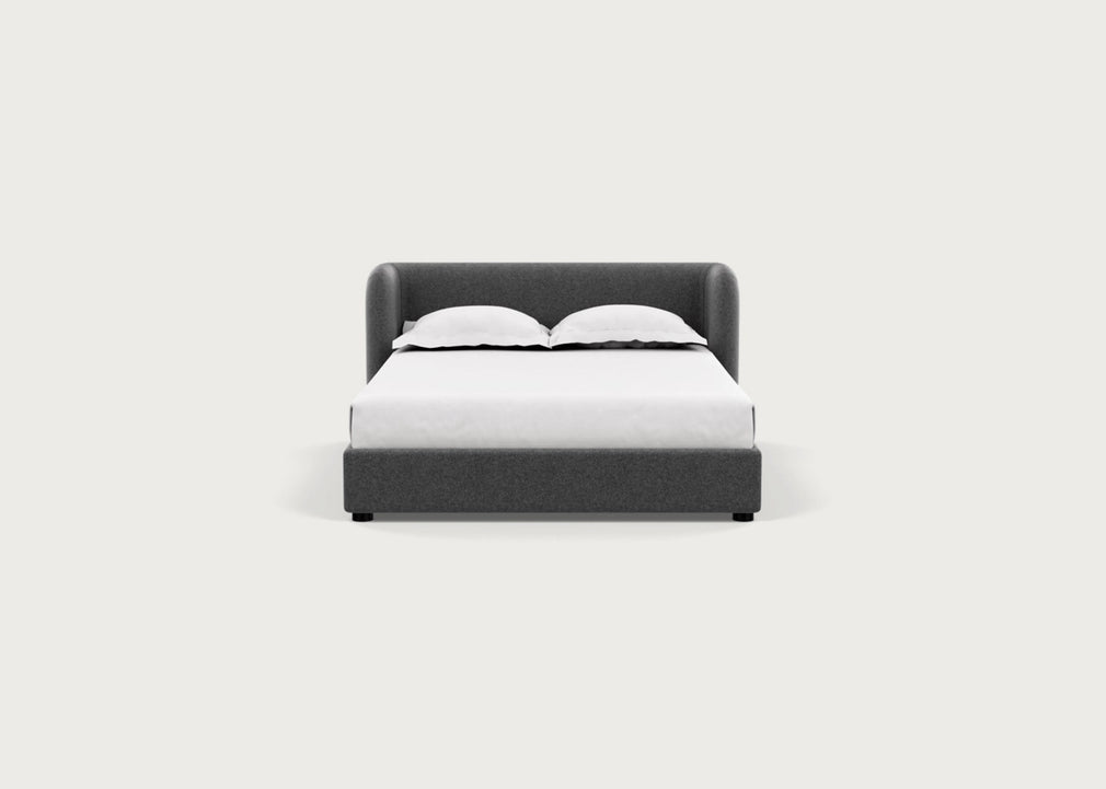 Group Bed Double / Melton Wool Granite