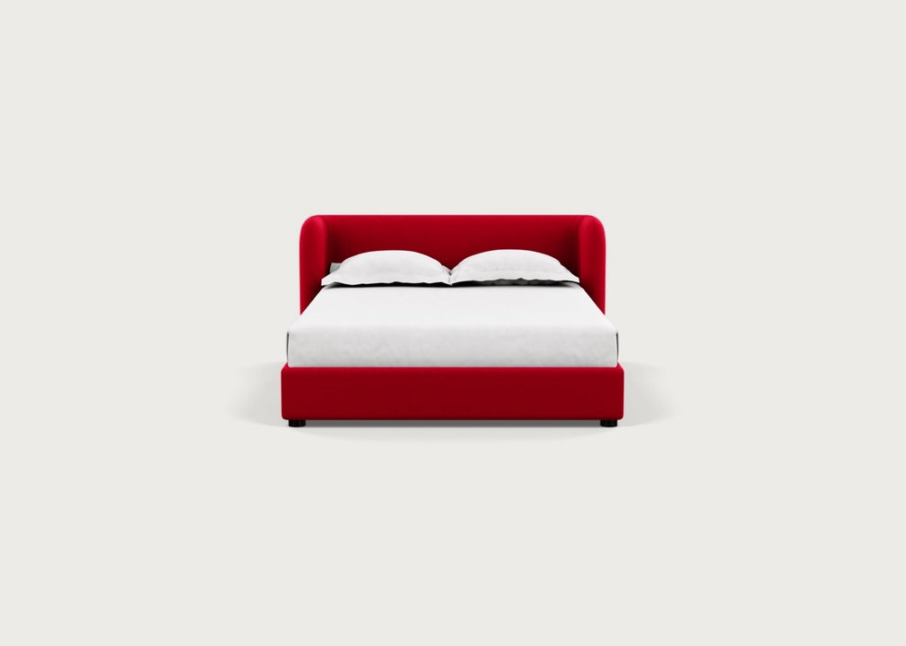 Group Bed Double / Melton Wool Red Oxide