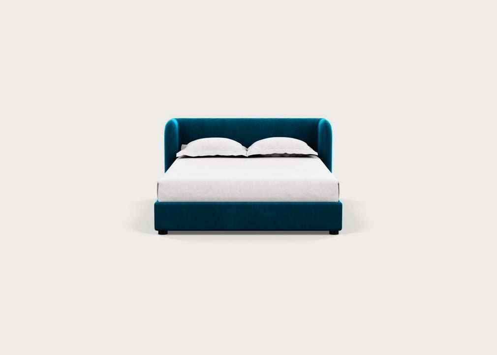 Group Bed Double / Velvet Teal