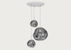 Melt Pendant System Trio Round LED Chrome