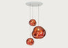 Melt Pendant System Trio Round LED Copper