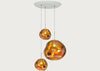 Melt Pendant System Trio Round LED Gold