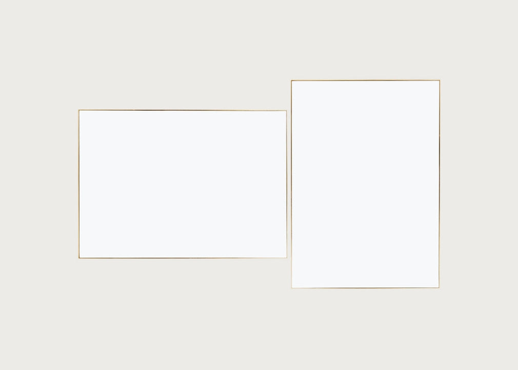 Fine Edge Mirror Rectangular Gold / 70cm / 50cm