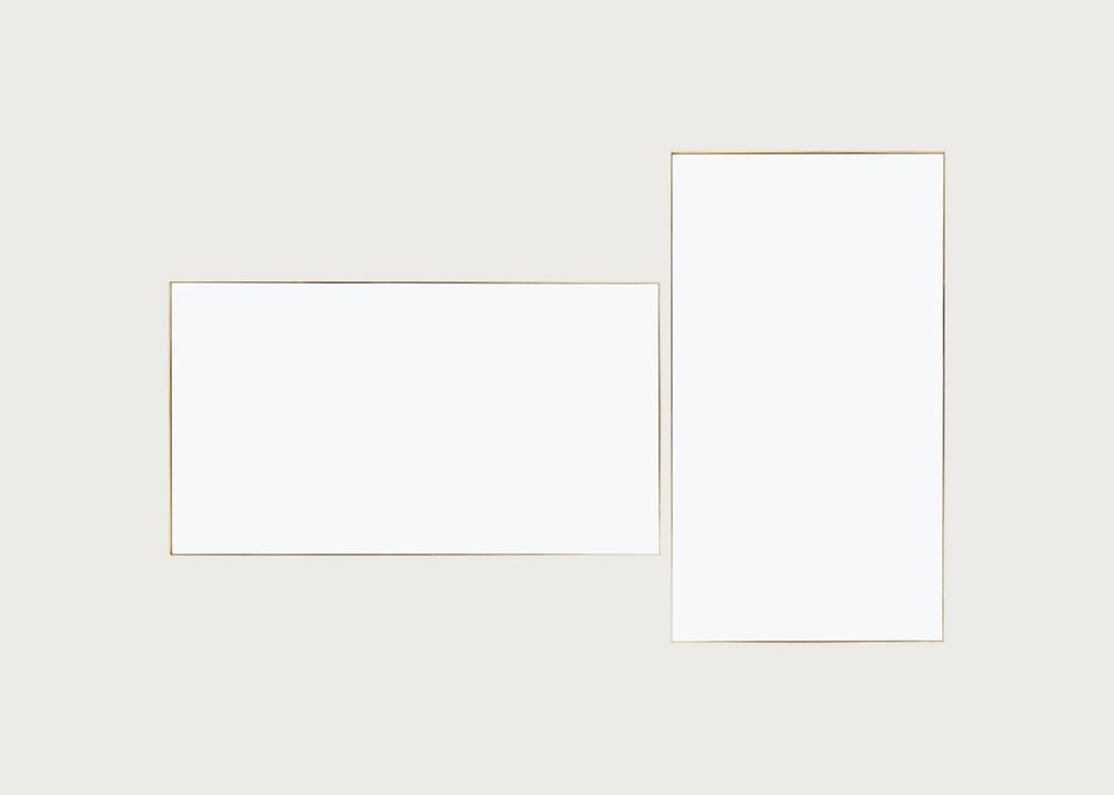 Fine Edge Mirror Rectangular Gold / 90cm / 50cm