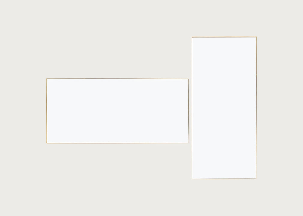 Fine Edge Mirror Rectangular Gold / 110cm / 50cm