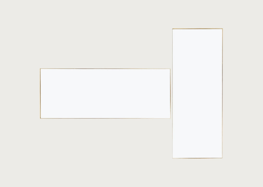 Fine Edge Mirror Rectangular Gold / 130cm / 50cm