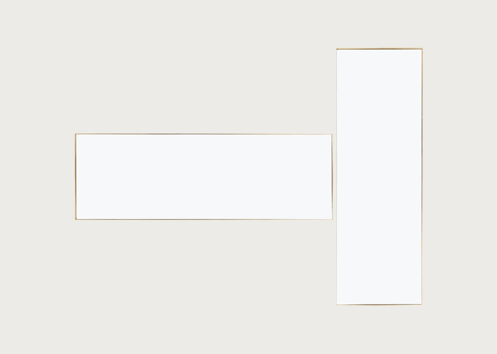 Fine Edge Mirror Rectangular Gold / 150cm / 50cm