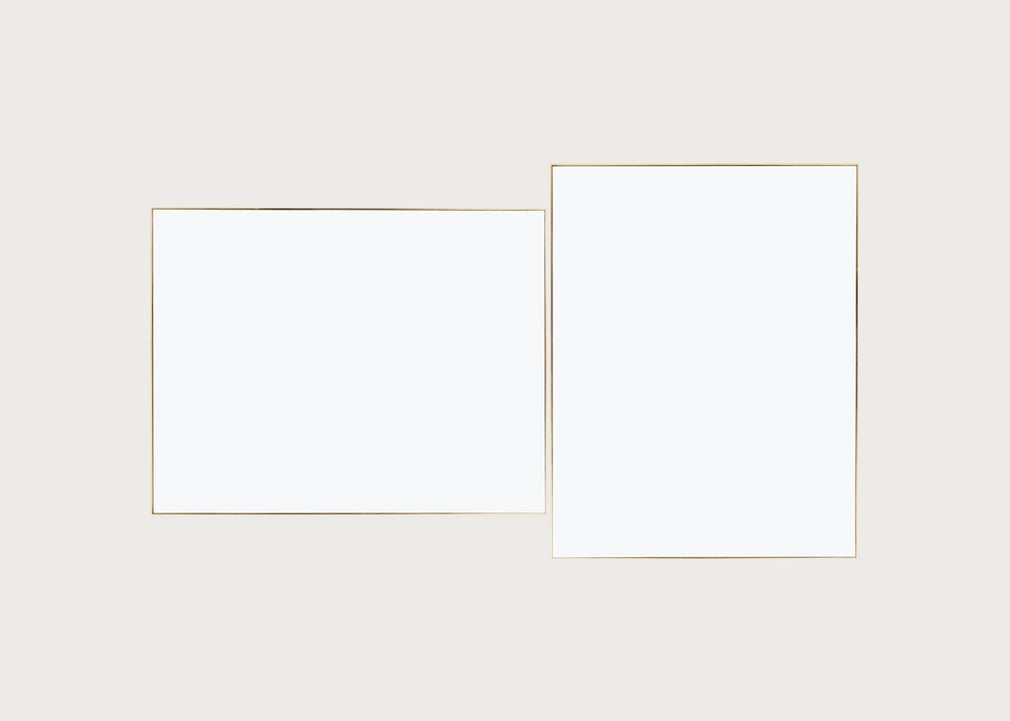 Fine Edge Mirror Rectangular Gold / 90cm / 70cm