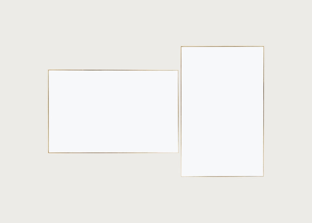Fine Edge Mirror Rectangular Gold / 110cm / 70cm