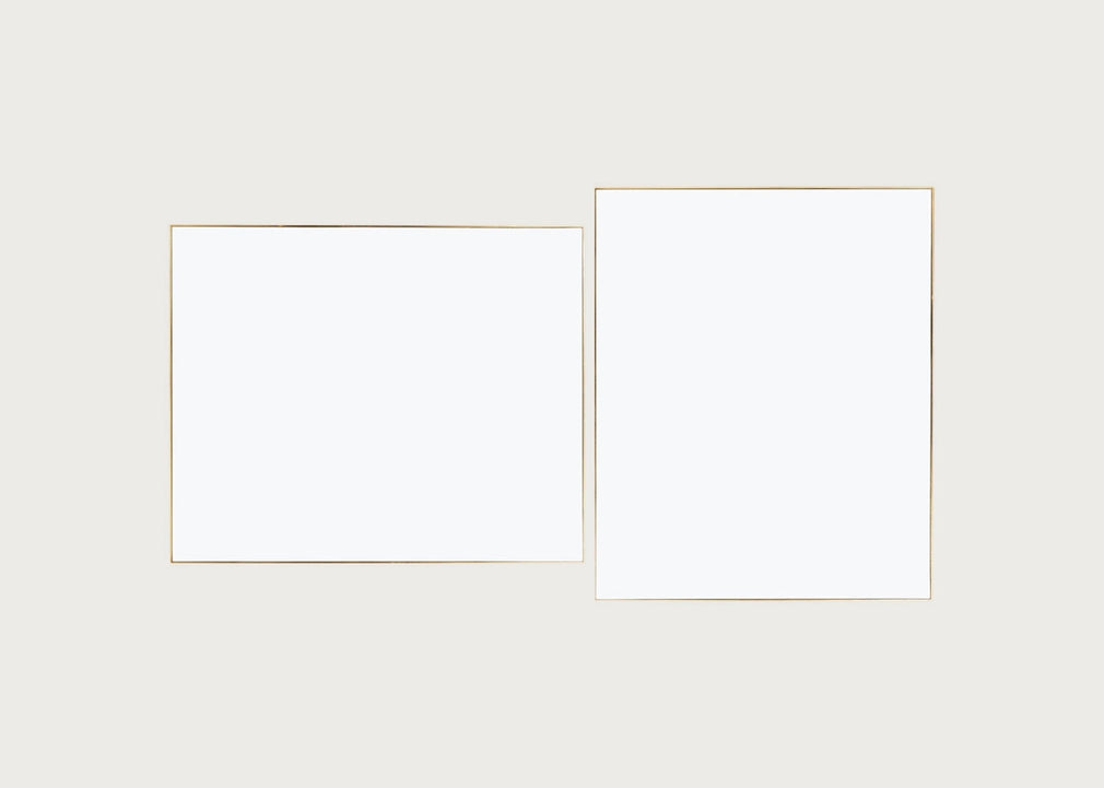 Fine Edge Mirror Rectangular Gold / 110cm / 90cm