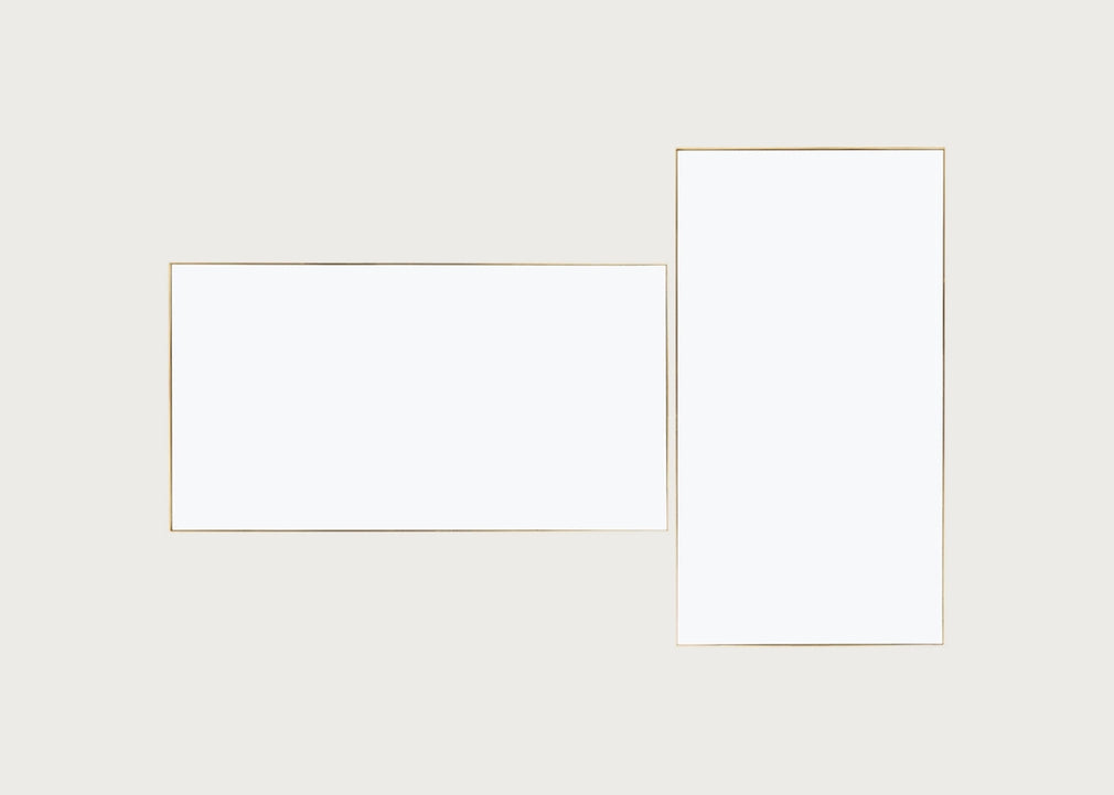 Fine Edge Mirror Rectangular Gold / 130cm / 70cm