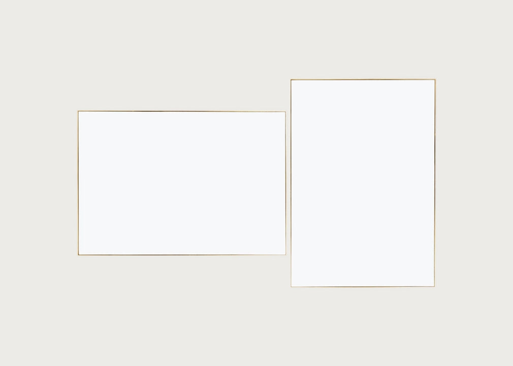 Fine Edge Mirror Rectangular Gold / 130cm / 90cm