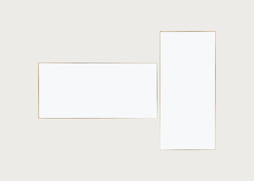 Fine Edge Mirror Rectangular Gold / 150cm / 70cm