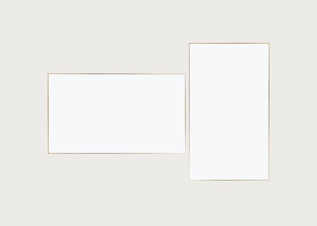 Fine Edge Mirror Rectangular Gold / 190cm / 110cm