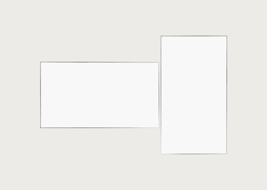 Fine Edge Mirror Rectangular Silver / 90cm / 50cm