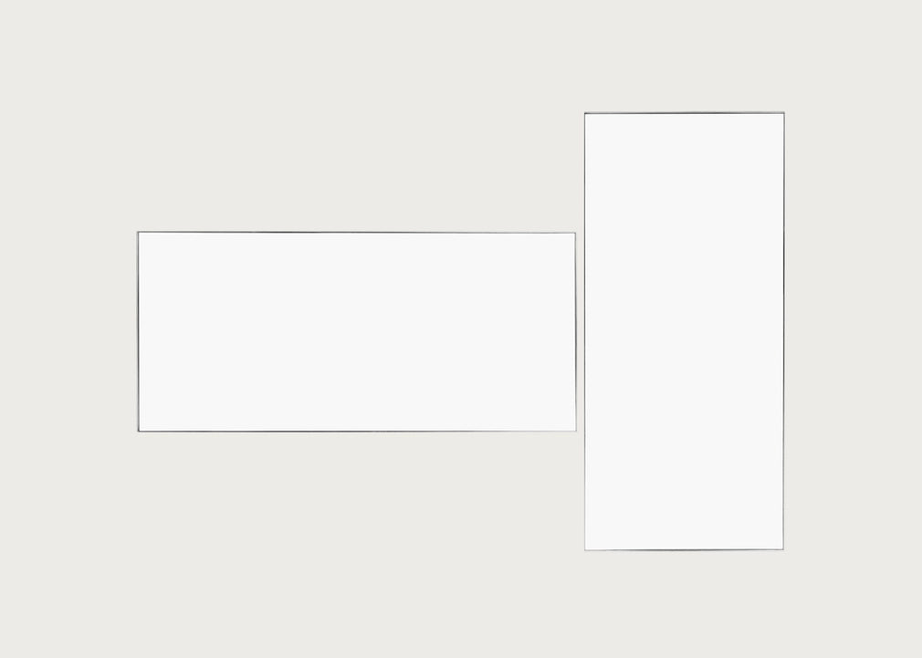 Fine Edge Mirror Rectangular Silver / 110cm / 50cm