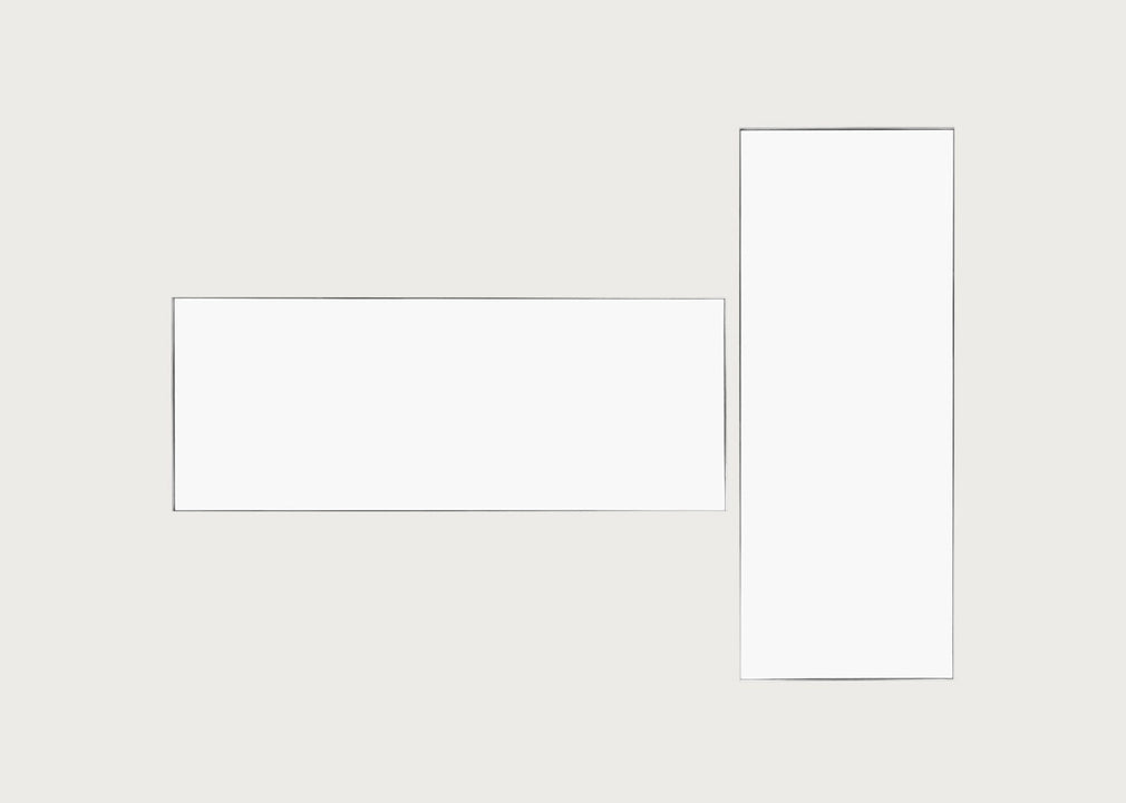 Fine Edge Mirror Rectangular Silver / 130cm / 50cm