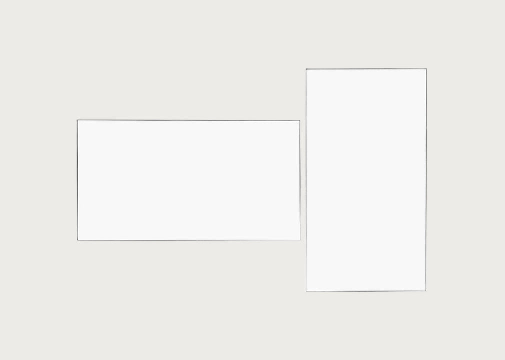 Fine Edge Mirror Rectangular Silver / 130cm / 70cm