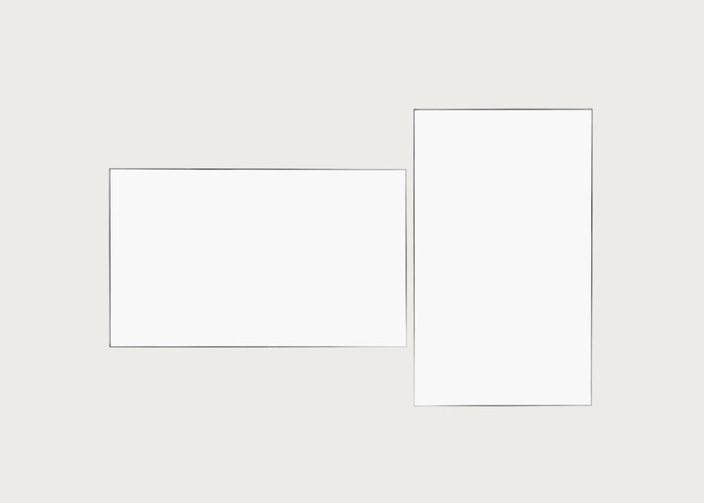 Fine Edge Mirror Rectangular Silver / 150cm / 90cm
