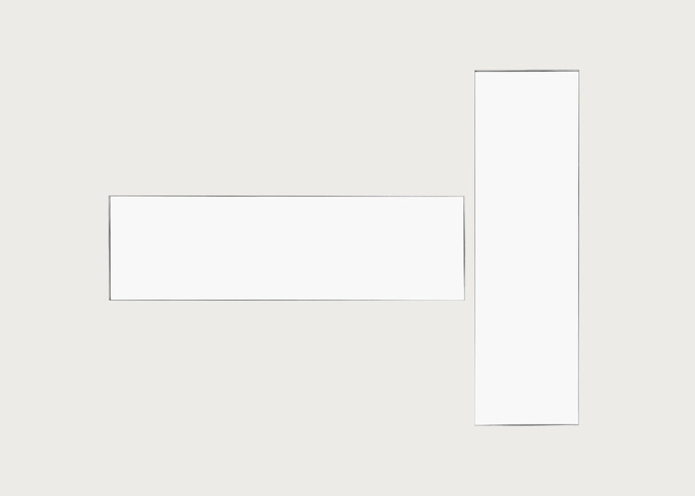 Fine Edge Mirror Rectangular Silver / 170cm / 50cm