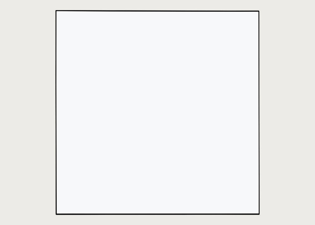 Fine Edge Mirror Rectangular Black / 50cm / 50cm