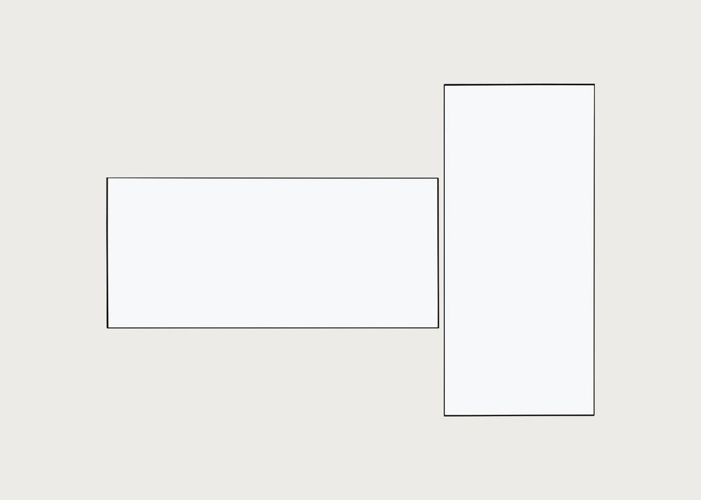 Fine Edge Mirror Rectangular Black / 110cm / 50cm