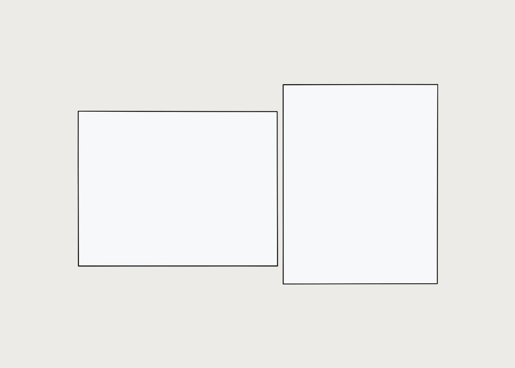 Fine Edge Mirror Rectangular Black / 90cm / 70cm