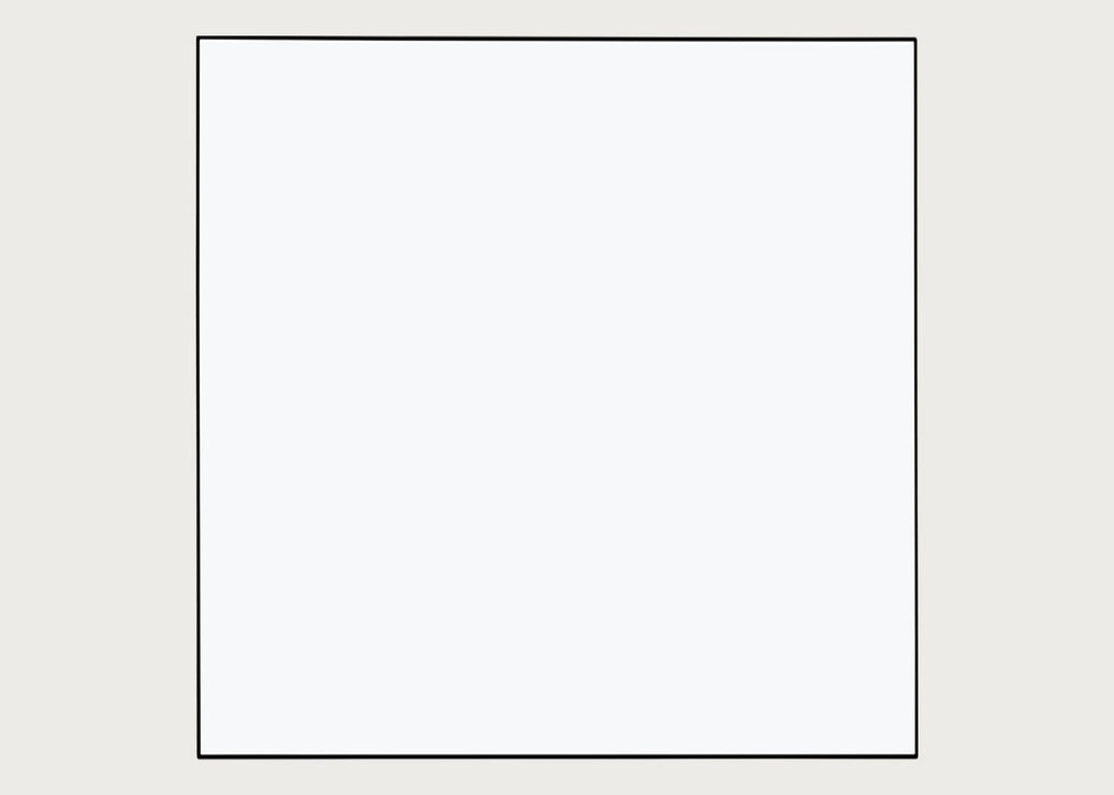 Fine Edge Mirror Rectangular Black / 90cm / 90cm