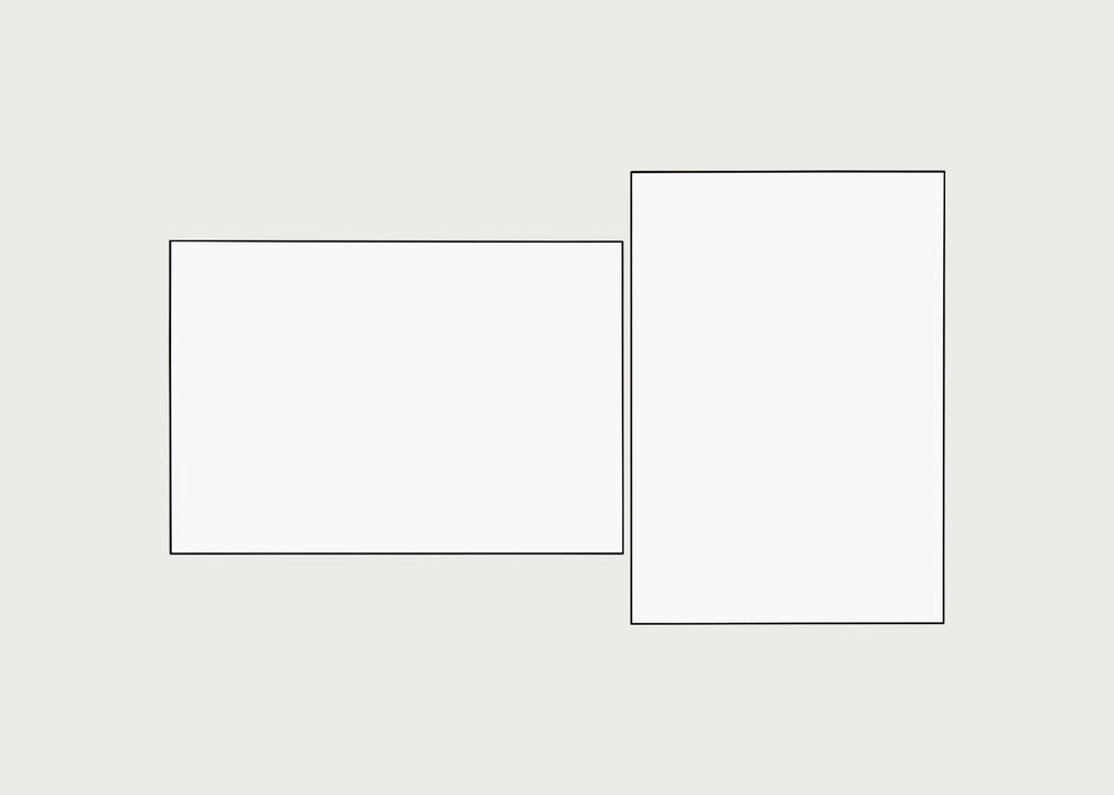 Fine Edge Mirror Rectangular Black / 130cm / 90cm