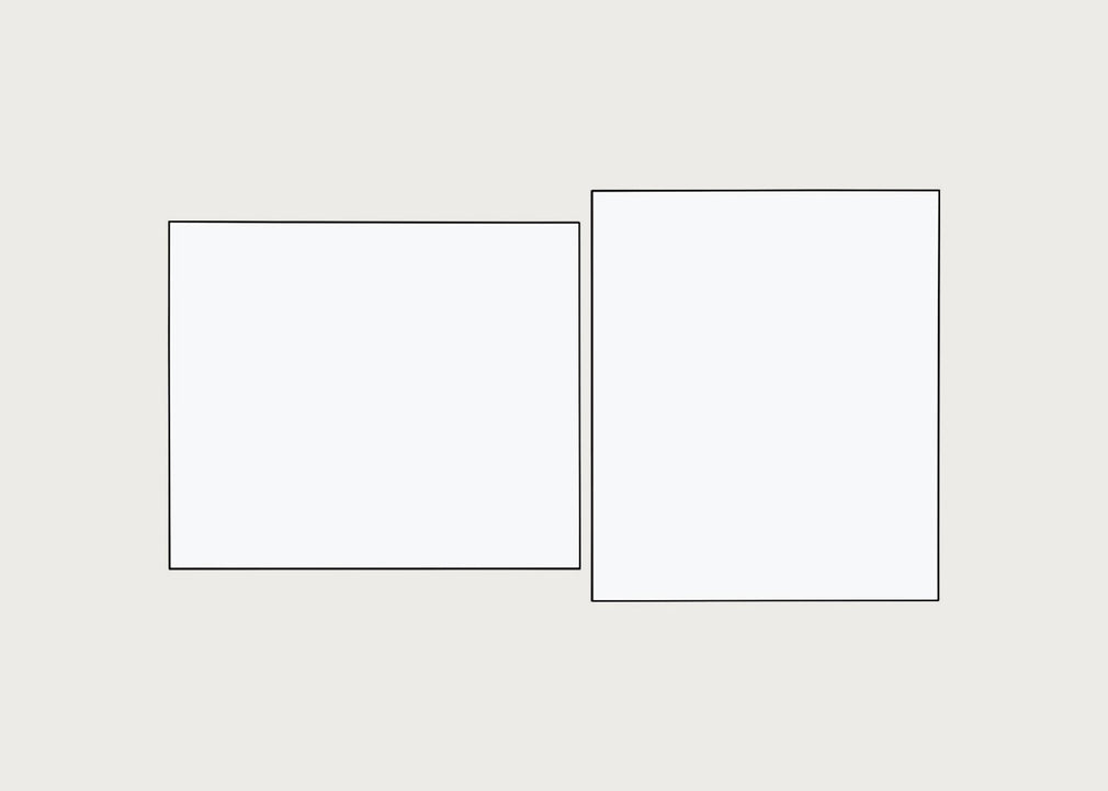Fine Edge Mirror Rectangular Black / 130cm / 110cm