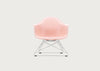 Eames Plastic Armchair RE LAR Pale Rose / LAR White Powder