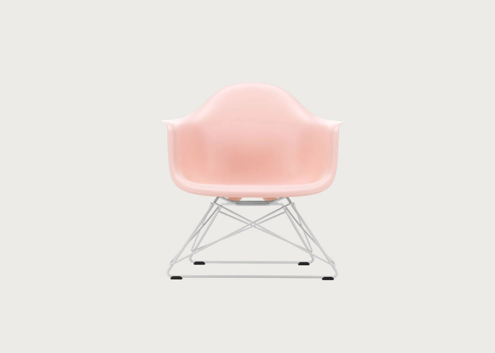Eames Plastic Armchair RE LAR Pale Rose / LAR White Powder