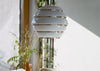 A331 Beehive Pendant Light White & Chrome