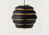 A331 Beehive Pendant Light Black & Brass